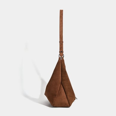 Borsa a tracolla da donna in similpelle scamosciata tinta unita, casual, semplice, 1 pezzo h5 Immagine2