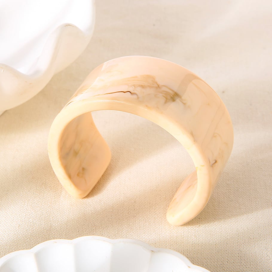 1 Piece Simple Gradient Color Resin Women's Cuff Bracelets h5Picture3