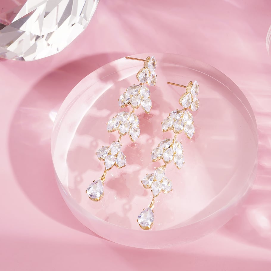1 Pair Festive Series Flower Tassel Dangle Earrings h5Picture3