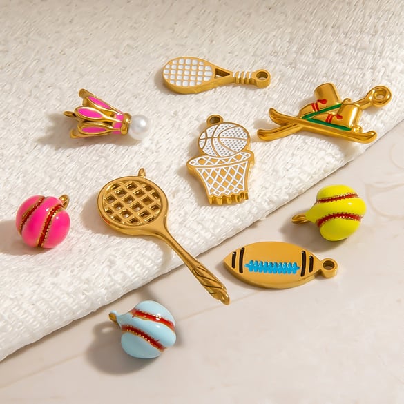 1 Piece Simple Series DIY Cartoon Stainless Steel Women Pendants 2