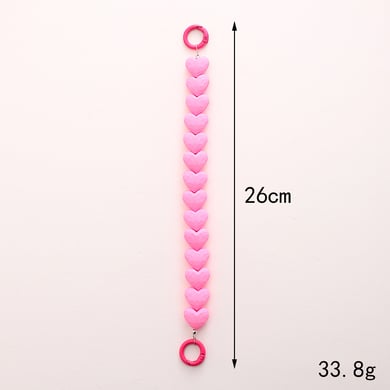 1 Parça Tatlı Akrilik Kalp Telefon Zinciri h5 Resim4