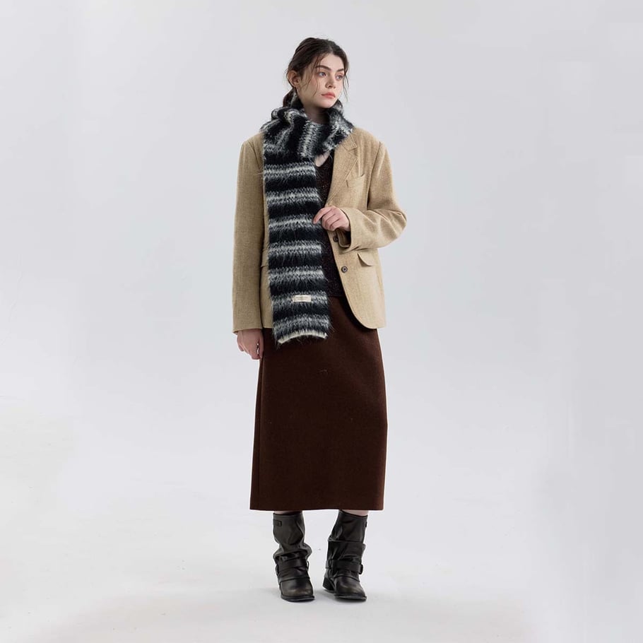 1 écharpe d'hiver charmante en polyester pour femme h5Image4