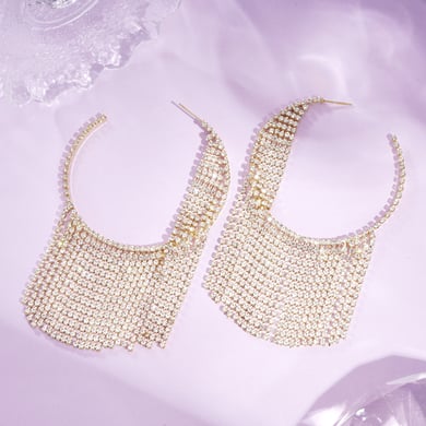 1 Pair Festive Series Tassel Circle Hoop Earrings h5 Picture3