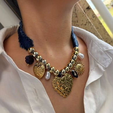 1 Piece Heart Gold Color Pendant Necklace h5 Picture3