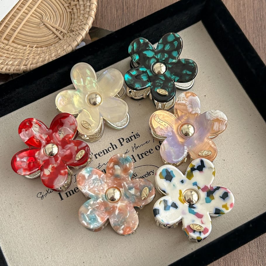 1 Piece MIni Sweet Gradient Color Acetate Women's Hair Claws Picture3