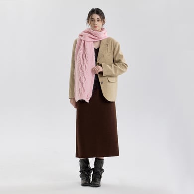 1 écharpe d&#39;hiver en polyester à fleurs magnifiques pour femme h5 Image3