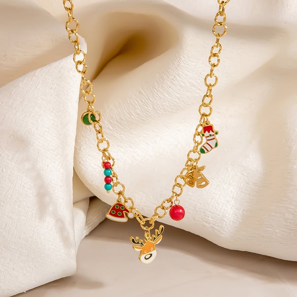 1 Piece Romantic Series Ethnic Christmas Stainless Steel Women's Jewelry Sets