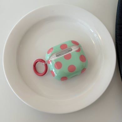 1 stuk schattige roze-groene kleurgeblokte oortelefoonhoes voor dames h5 Afbeelding2