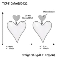 TXF410-Steel Heart Earrings Picture10