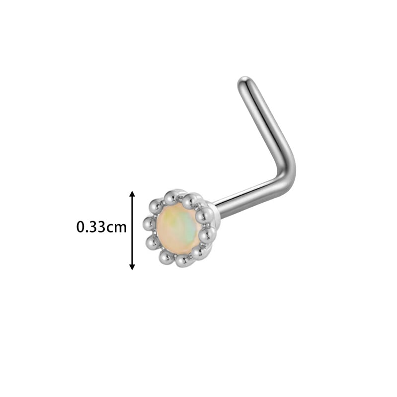 1 Piece Copper Gold Color Zircon Nose Stud h5Picture2