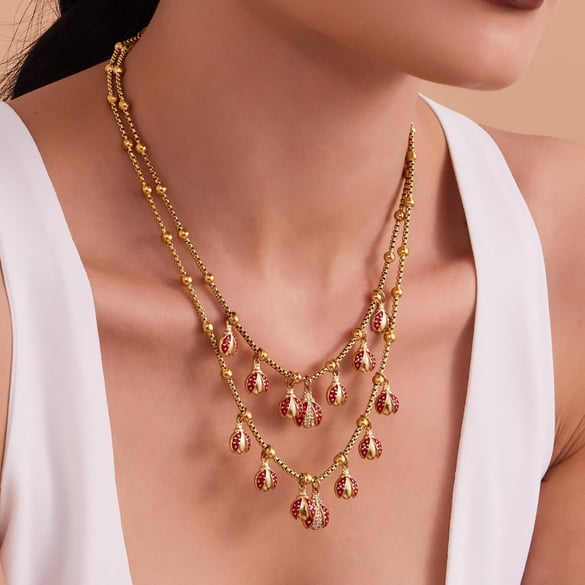 Exquisite Käfer Edelstahl Gold Farbe Zirkon Damen Schmuck Sets