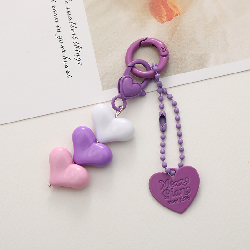 1 Piece Sweet Heart Acrylic Keychain