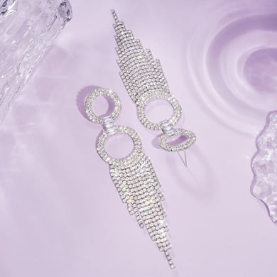1 Pair Festive Series Tassel Circle Dangle Earrings h5 Picture3