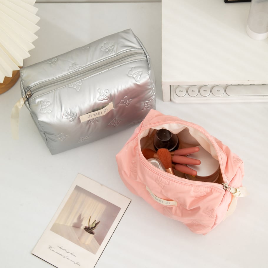 1 Piece Simple Casual Letter Solid Color PU Women's Makeup Bags h5Picture3