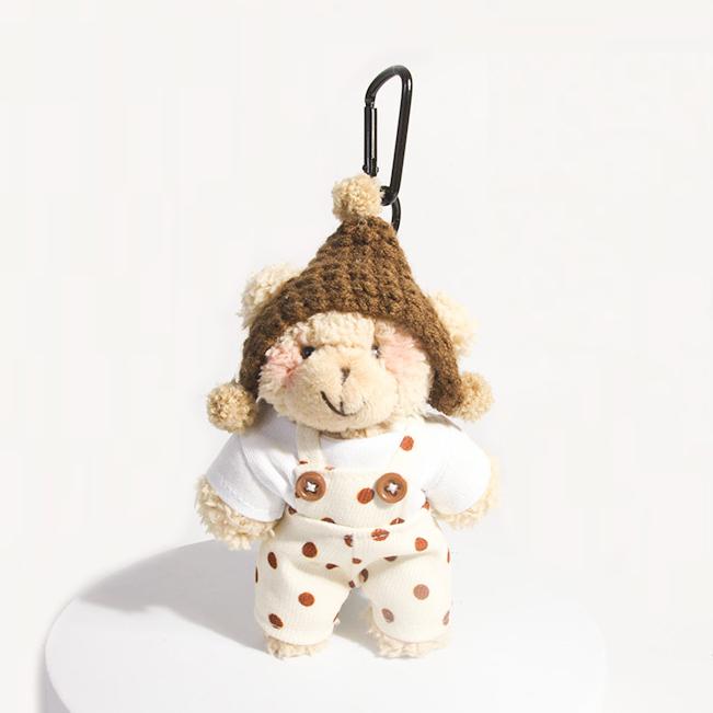 1 pieza de adornos para bolsos de mujer de fibra de poliéster con diseño de oso clásico 