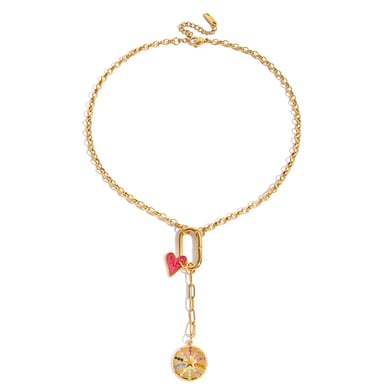 1 Piece Luxurious Tassels Stainless Steel Gold Color Women's Pendant Necklaces h5 