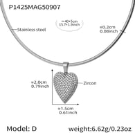 P1425-D Steel necklace 40+5cm Picture5