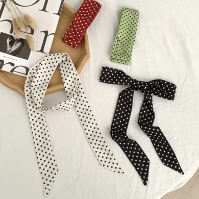 Bandana classique à pois en polyester pour femme, 1 pièce h5 Image2