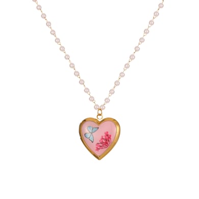 1 Piece  Sweet Flower Heart Stainless Steel   Gold Color  Women's Pendant Necklaces h5 Picture5