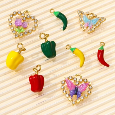 Pendentif pour femme en acier inoxydable couleur or Vivid Chili, 1 pièce h5 Image5