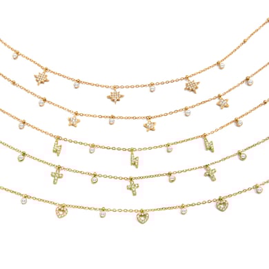 1 Piece Sophisticated Cross Stainless Steel Gold Color Zircon Women's Pendant Necklaces h5 Picture6