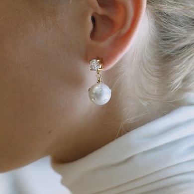 1 Pair Elegant Circle Stainless Steel Gold Color Women's Drop Earrings h5 Picture4