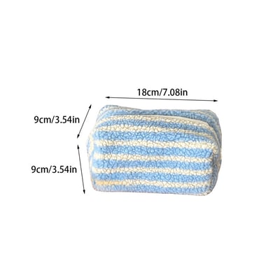 Trousse de maquillage simple et classique en polyester pour femme, 1 pièce h5 Image2