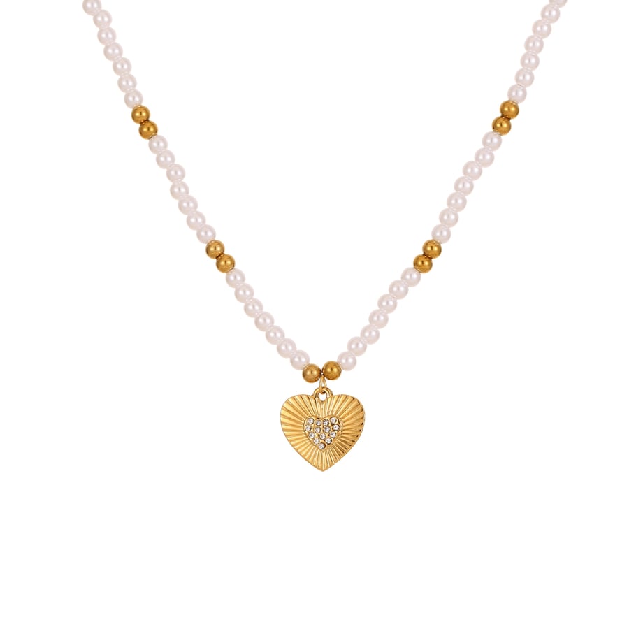 1 Piece Sweet Flower Heart Stainless Steel Women's Pendant Necklaces h5Picture5
