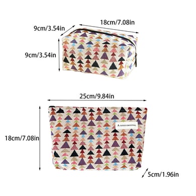 1 Parça Basit Seri Retro Ekose Karışık Renkli Polyester Kadın Makyaj Çantası h5 Resim6