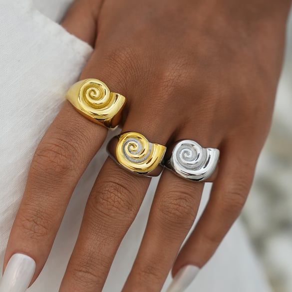 1 Piece Simple  Retro Animal Stainless Steel  Gold Color  Women's Statement Rings