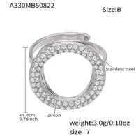 A330-B Steel Colored Zircon Ring Picture4