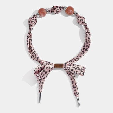 1 Piece Retro Leopard Print Fabric Scarf Necklace h5 