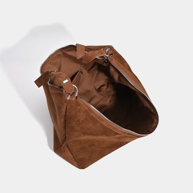 Borsa a tracolla da donna in similpelle scamosciata tinta unita, casual, semplice, 1 pezzo h5 Immagine4