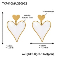 TXF410-Gold Heart Earrings Picture9