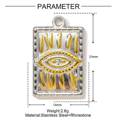1 Piece Simple Mixed Gold Color And Silver Colors Stainless Steel Women's Pendants h5 