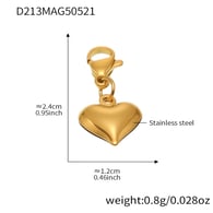 D213-Colgante Corazón Dorado 4 piezas Imagen6