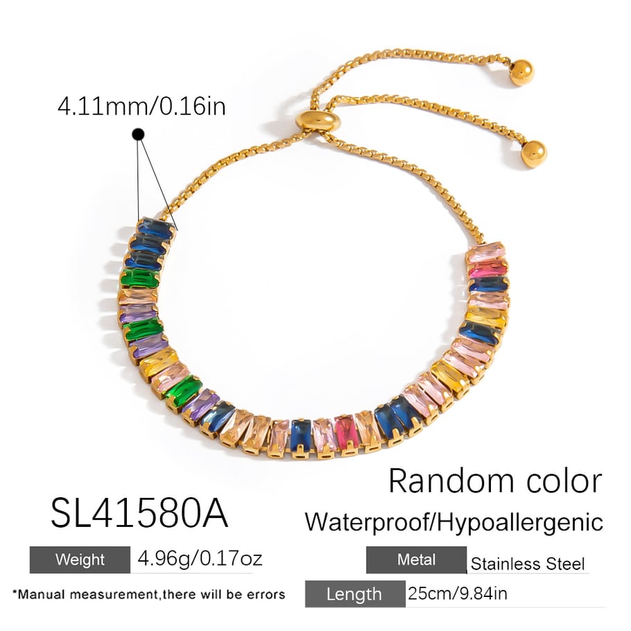 1 Piece Luxurious Irregular Shape Stainless Steel Gold Color Women's Chain Necklaces h5Picture2