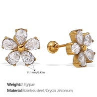 EH1138WEG orecchini in zircone color oro Immagine3