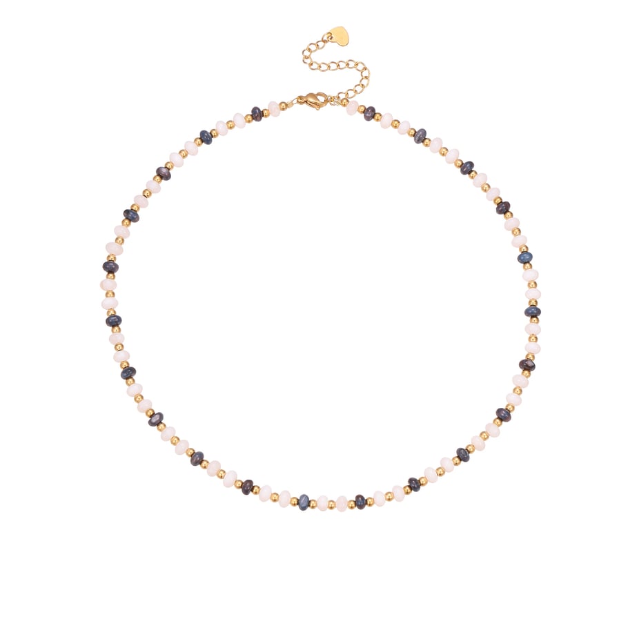 1 Piece Ethnic Bohemian Beads Stainless Steel Gold Color Women's Chain Necklaces h5Picture5