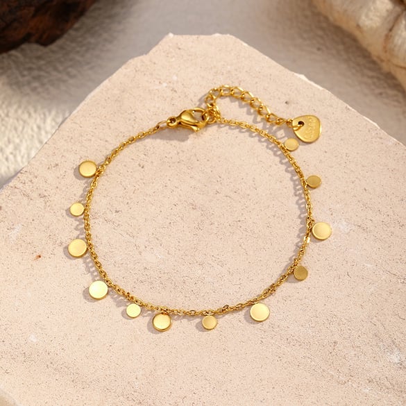 1 Piece Stainless Steel Gold Color Chain Bracelet 2