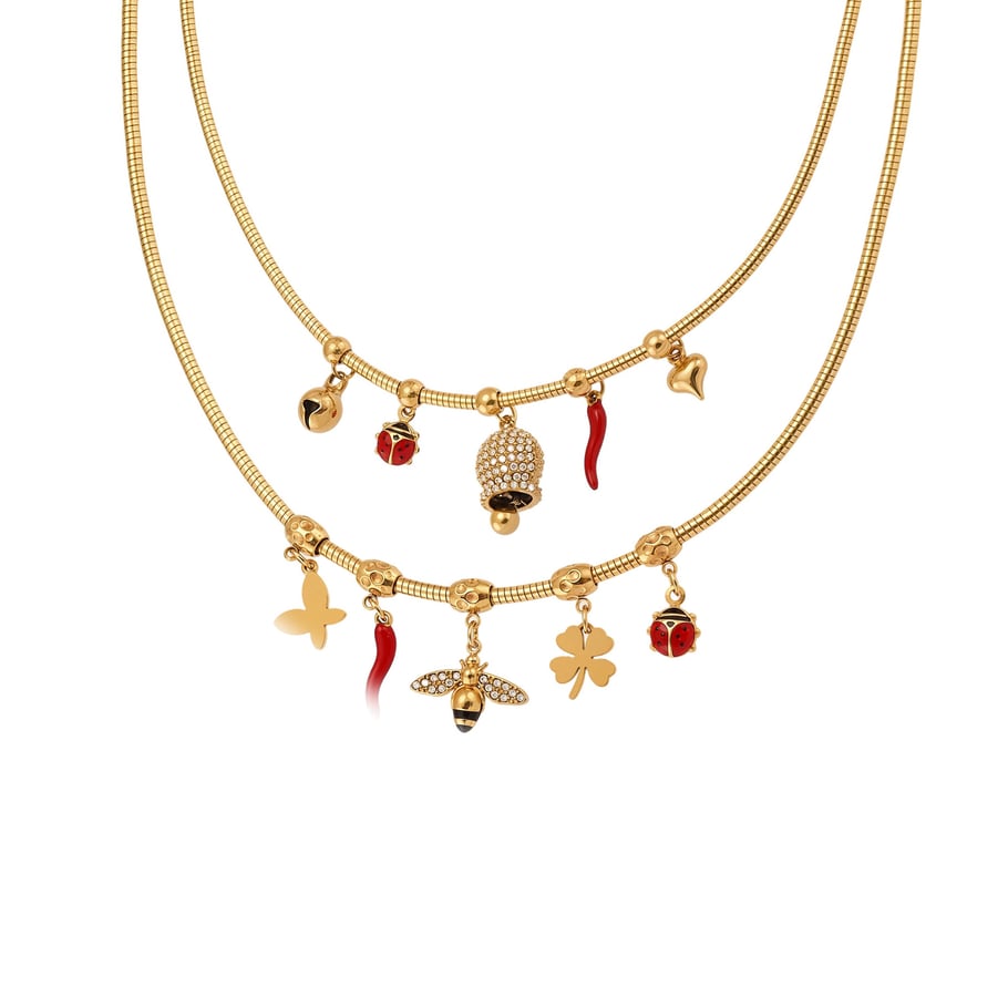 1 Stück anspruchsvolle Biene Edelstahl Gold Farbe Zirkon Damen Anhänger Halsketten h5Bild6
