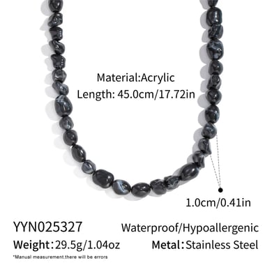 Set di collana con ciondolo a forma di stella marina con perline in resina di forma irregolare h5 