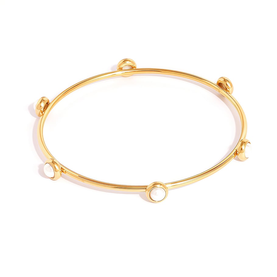1 Stück unregelmäßig geformte Edelstahl-Kettenarmbänder in Goldfarbe für Damen