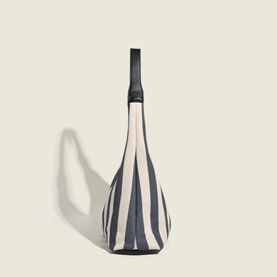 Borsa a tracolla da donna in tela casual a strisce, serie semplice, 1 pezzo h5 Immagine3