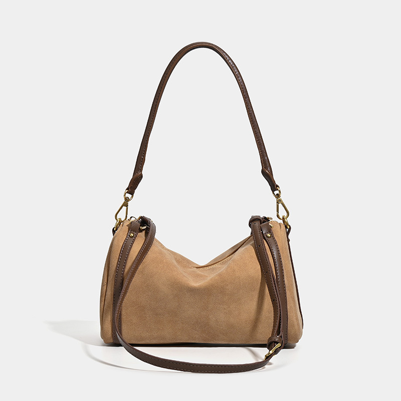 Borsa a tracolla da donna in similpelle scamosciata casual, serie semplice, 1 pezzo