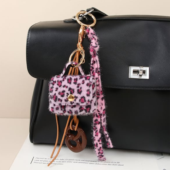 1 Piece Romantic Series Retro Leopard Print PU Women's Bag Charms
