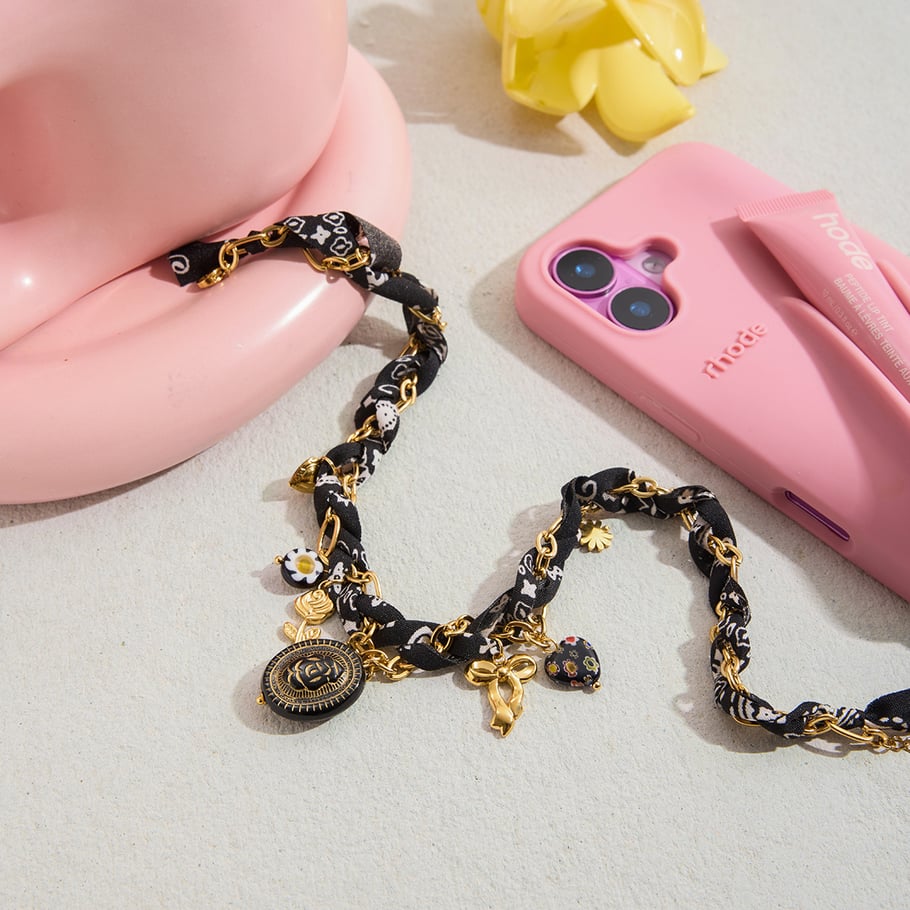 1 pezzo di collana con ciondolo da donna in acciaio inossidabile color oro rosa e nero vintage Immagine5