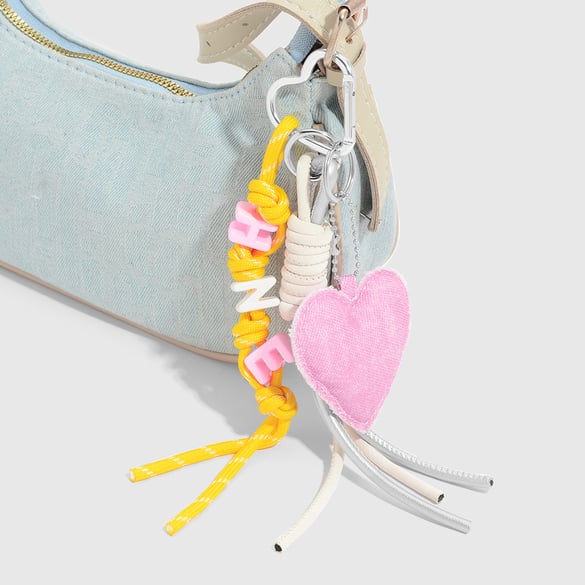 1 Piece Sweet Pink Heart Bag Charm