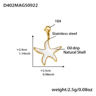 D402-Golden Starfish Pendant Picture6