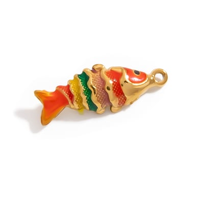 Pendentifs en acier inoxydable, série simple, DIY, motif fleur, tortue, poisson h5 Image4